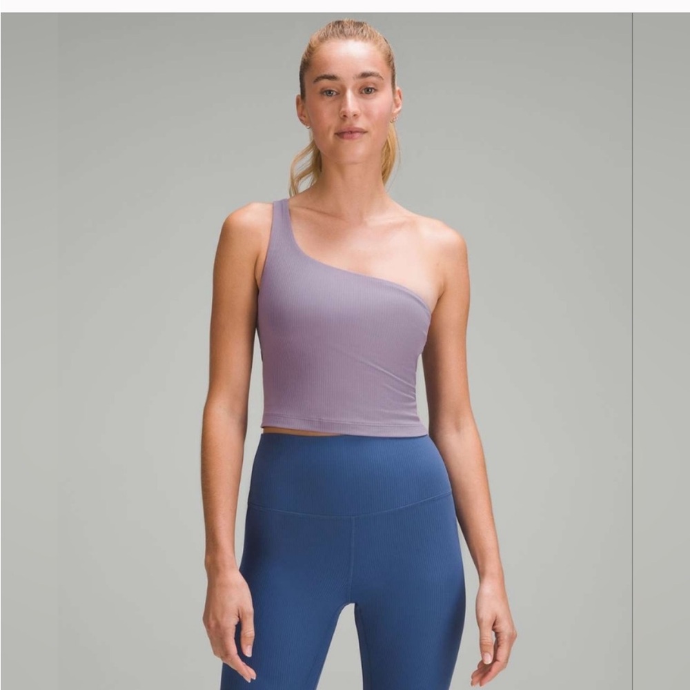 Ribbed Nulu Asymmetrical Yoga Tank Top